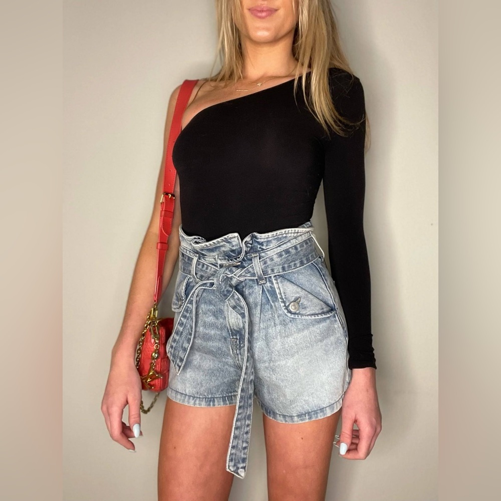 Veronica Beard Nori Paper Bag Shorts in Pebble Stone NEW - Picture 7 of 16